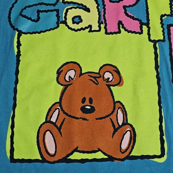 Vintage Garfield T-Shirt Paws Jim Davis Blue Odie Nermal Pooky Womens 3X Neon - Picture 5 of 11